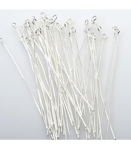 Amazon.co.jp: HARU雑貨 ホワイトシルバー 9ピン 20mm 約110本 銀 q